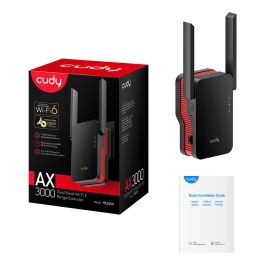 Cudy RE3000 WiFi 6 Mesh Repeater AX3000 Doble Banda 2.4GHz y 5GHz Repetidor Extensor de Rango de Red Inalambrica