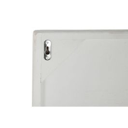 DKD Home Decor Decoración Pared Scandi Blanco Natural 120x120x6 cm Set 2 Piezas MDF y Fibra