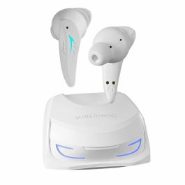 Mars Gaming Auriculares Inalámbricos MHIULTRAW Bluetooth 5.3, Cancelación de Ruido ANC+ENC+PASIVA, Sonido Neographene, 24h Batería, Carga Inalámbrica, RGB Flow, IPX4