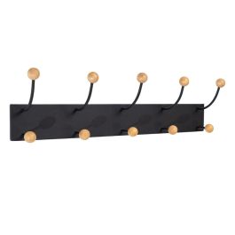 Perchero de Pared Romimex Negro Metal Madera de pino 66 x 19 x 13 cm Precio: 53.58999976. SKU: B19VHVWDTQ