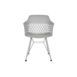 DKD Home Decor Silla Scandi Gris Claro 57 x 80.5 x 57 cm Pp Metal