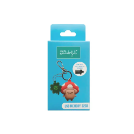 Wondee Mr. Wonderful Llavero USB Seta 32GB Pendrive Compatible con Windows, macOS, Linux y Adaptador USB C