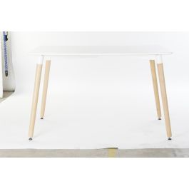 DKD Home Decor Mesa Comedor Shenglong basics Scandi urban Blanco 120 x 80 x 74 cm