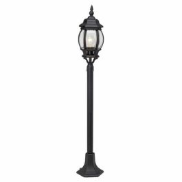 Brilliant ISTRIA Bolardo Exterior, Lámpara de Pie para Jardín Negra, de Aluminio y Vidrio, con Casquillo E27 para 1x60W, Protección IP23 Brilliant ISTRIA Bolardo Exterior, Lámpara de Pie para Jardín Negra, de Aluminio y Vidrio, con Casquillo E27 para 1x60W, Protección IP23