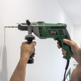 Koma Tools Taladro Percutor TP-750 750W con Portabrocas Metálico de 13 mm y Velocidad Regulable hasta 3000 RPM