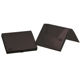 Liderpapel Carpeta Portadocumentos Gomas Polipropileno Din A4 Negro Opaco Lomo 25 mm