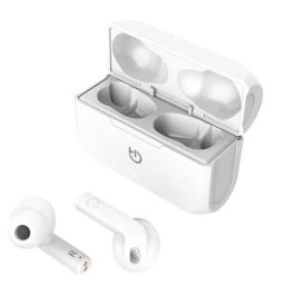 Hiditec INT010009 Auricular Bluetooth 5.0 Fenix White Tws - 18h Autonomía, Diseño Ergonómico
