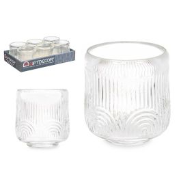 Portavela Circulo Raya Grd Transparente Giftdecor 9X9CM (12 Unidades) Precio: 41.50000041. SKU: B12PVJC4GF