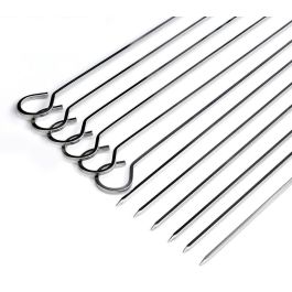 Set de 6 pinchos para barbacoa de metal, 27 cm - Algon BBQ (24 Unidades) Set de 6 pinchos para barbacoa de metal, 27 cm - Algon BBQ (24 Unidades)