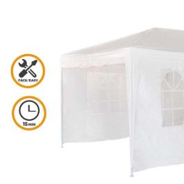 Cenador Aktive 300 x 260 x 600 cm Metal Poliéster Blanco
