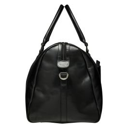 Dbramante1928 Kastrup 2 Weekender Bag - Bolso de Mano de Cuero Unisex Negro, Cremallera, Bolsillo Frontal, Asa y Bandolera Extraíble