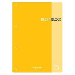 Recambio Pacsa Xblock Encolado A4 80H 90G 4 Taladros Cuadric.5X5 Amarillo (1 Color En Rayado Y Banda) (Set de 5) Precio: 21.58999975. SKU: B1766N6YNP