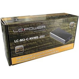 LC-Power LC-M2-C-NVME-2X2 Caja Externa SSD M.2 NVMe USB 3.2 Gen 2x2 Tipo C 20 Gbit/s Negro