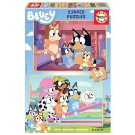 Educa Puzzle de Madera 2x25 Piezas Bluey