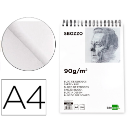 Liderpapel Bloc Dibujo Esbozos Espiral DIN A4 210x297mm 100 Hojas 90gr/m2 Liso Sin Recuadro Precio: 6.5. SKU: B17H8GHBXP