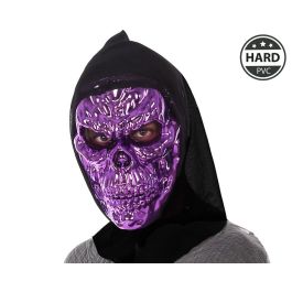 Máscara de Calavera Morada Brillante de PVC con Capucha Negra para Halloween y Disfraces Precio: 1.9499997. SKU: B1JJ6GZMLC