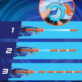 Hasbro HASG15804N0 Nerf Loadout Galactic Commander, lanzador de dardos de espuma motorizado, 3 accesorios y 48 dardos Nerf N1, a partir de 8 años