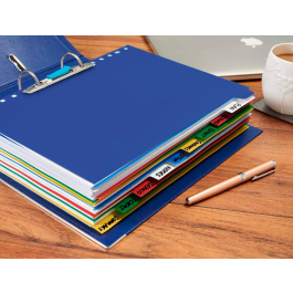 Liderpapel Separador Plástico Folio Juego de 5 Separadores 16 Taladros