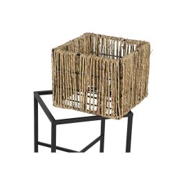 Macetero Balines DKD Home Decor Negro Natural 26.5 x 69 x 53.5 cm Set de 3