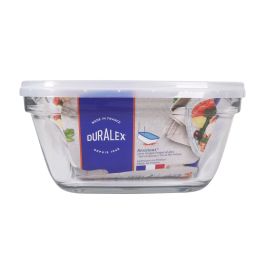 Duralex Fiambrera Rectangular 1.7L, 21.5 x 16.5 x 8 cm con Tapa Transparente (6 Unidades)