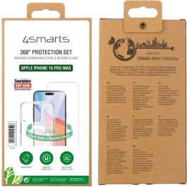 4smarts Protector de Pantalla y Trasero Premium 360 para iPhone 16 Pro Max (541193), Transparente, Resistente a Golpes y Rayones