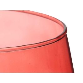 Giftdecor Jarrón de Cristal en Forma de Vaso, 28 cm, Color Teja