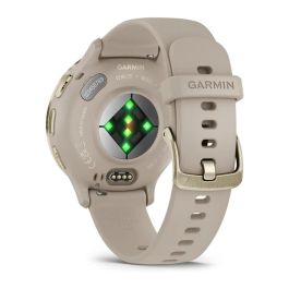 Garmin Reloj Inteligente Venu 3S Beige 010-02785-02 - Wearable con GPS, Monitor de Salud y Notificaciones
