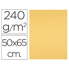 Liderpapel Cartulina 50x65 cm 240g/m2 Oro Paquete 25 Hojas para Dibujo y Manualidades