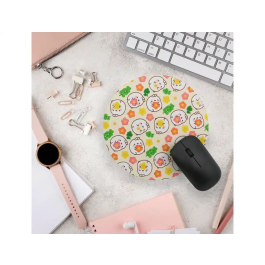 Wondee Alfombrilla de Ratón Molang Redonda Plant Lover Antideslizante Control Preciso 200mm