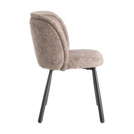 Silla Jaspeado Taupe Tejido-Metal 56 X 56 X 78 cm