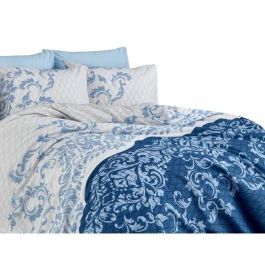 Cotton Relax ASI8683342463638 Juego de Cama Azul 220x240 cm con 2 Fundas de Almohada 60x60 cm - 100% Algodón Reforzado