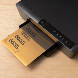 Cricut 2010364 Vinilo de Transferencia Térmica Liso, Oro, 10 Hojas