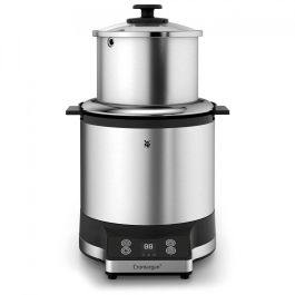 WMF 0415260011 KÜCHENminis Arrocera con Fiambrera, 220W, Acero Inoxidable, Capa Antiadherente, Temporizador