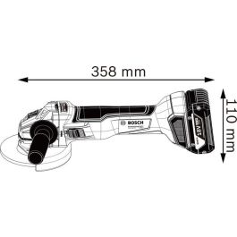 Amoladora angular BOSCH PROFESSIONAL GWS 18V-10 + 2 baterías 4,0Ah + GAL 18V-40 + L-BOXX