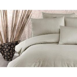 Juego de cama 220x240 cm + 2 fundas de almohada 60x60 cm - 70% poliéster, 30% algodón - Capuchino ASI8683743939206