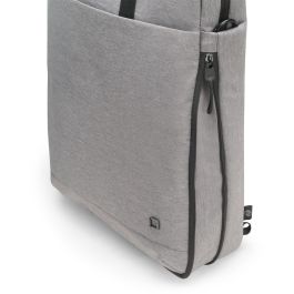 DICOTA Eco MOTION Tote Bag para Portátiles 13-15.6" Gris Claro de Poliéster Reciclado con Compartimento para Tablet y Asa