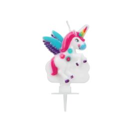 Vela Unicornio Multicolor 10 cm Diámetro Decoración