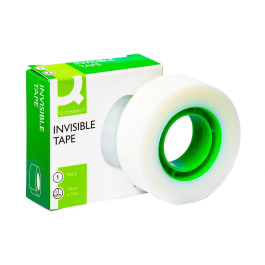 Q-connect Cinta Adhesiva Invisible 33 mt x 19 mm Permite Escribir Sobre Ella Ideal Para Embalar