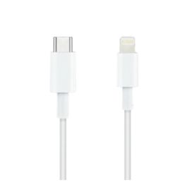 Cable USB 2.0 Tipo-C Lightning Nanocable 10.10.0601/ USB Tipo-C Macho - Lightning Macho/ 1m/ Blanco