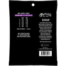 Martin Juego Acústica Luxe Kovar Sp Core Custom Light 11-52 Cuerdas para Guitarra Acústica