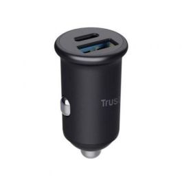 Trust 25197 Cargador de Coche Maxo 38W con 1xUSB-C y 1xUSB-A. Carga Rápida PD, QC 3.0 para Móvil, Tablet, Portátil.