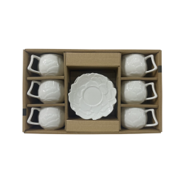DKD Home Decor Set de 6 Tazas de Café Básicos de Porcelana Blancas 120ml - 6.7 x 5.7 x 9 cm Precio: 15.49999957. SKU: B1DKSSEKFF