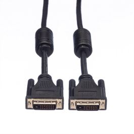 ROLINE 11.04.5556 Cable DVI-D Dual Link Macho-Macho 7.5m Negro Magnéticamente Protegida