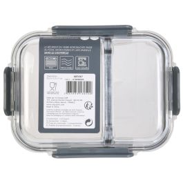 Cook Concept Hermético con 2 Compartimentos de Vidrio Borosilicado y Tapa de Plástico y Silicona 21x16 cm