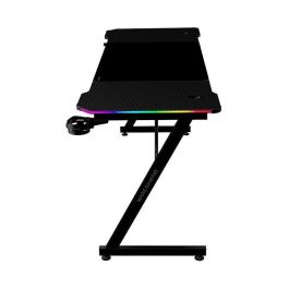 Mars gaming Mesa Mgdx160Rgb Negro 160x60x75cm Fibra de Carbono RGB con Mando de Gestión de Cables