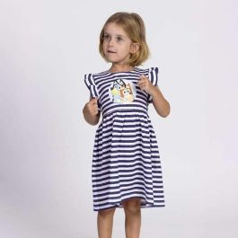 Cerdá Vestido Single Jersey Bluey para Niña, Color Azul Oscuro, Talla 6 Años