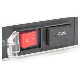 DIGITUS Regleta de Enchufes 7 Tomas Aluminio 2m Protección Sobretension