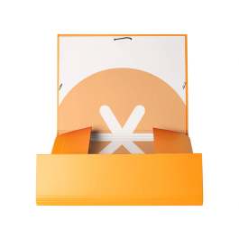 Antartik Carpeta con Gomas Tres Solapas Cartón Forrado A4 Color Mostaza 215x315 mm