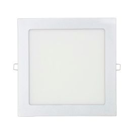 Downlight led empotrable cuadrado 20w luz fria 6400k 1500lm cromado 22x22cm edm