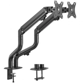 AISENS - SOPORTE DE MESA ECO CONTRAPESO GIRATORIO E INCLINABLE PARA 8KG (3 PIV, 2 BR) DE 17-32, NEGRO